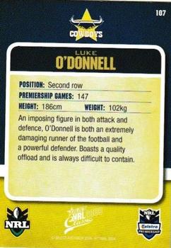 2009 Select Classic #107 Luke O'Donnell Back